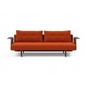 Innovation Living Recast Plus Sofa W/Walnut Arms Dark Wood Legs Front 506 - Elegance, Paprika