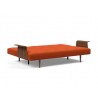 Innovation Living Recast Plus Sofa W/Walnut Arms Dark Wood Legs 506 - Elegance, Paprika