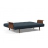 Innovation Living Recast Plus Sofa W/Walnut Arms Dark Wood Legs 515 - Nist, Blue