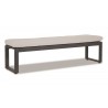 Redondo Dining Bench with Cast Silver Cushion