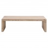Essentials For Living Reed Coffee Table - Smoke Gray Pine - Front Angle