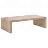 Essentials For Living Reed Coffee Table - Smoke Gray Pine - Front Side Angle