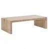 Essentials For Living Reed Coffee Table - Smoke Gray Pine - Front Side Angle - Essentials For Living Reed Coffee Table - Smoke Gray Pine - Front Side Angle
