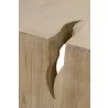 Essentials For Living Reed Coffee Table - Smoke Gray Pine - Closeup Side Angle - Essentials For Living Reed Coffee Table - Smoke Gray Pine - Closeup Side Angle