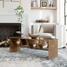 Reed Coffee Table Brass & Black - Lifestyle