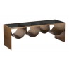 Reed Coffee Table Brass & Black - Angled 