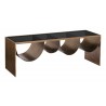 Reed Coffee Table Brass & Black - Side Angled