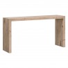 Essentials For Living Reed Console Table - Smoke Gray Pine - Front Side Angle