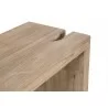 Essentials For Living Reed Console Table - Smoke Gray Pine - Closeup Side Angle - Essentials For Living Reed Console Table - Smoke Gray Pine - Closeup Side Angle