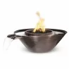 The Outdoor Plus 31" Remi Hammered Copper Fire & Water Bowl - Gravity Spill - The Outdoor Plus 31" Remi Hammered Copper Fire & Water Bowl - Gravity Spill