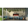 Remii 45" Extra Slim Indoor Only Electric Fireplace with Black Steel Surround - Lifestyle