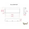 Remii 60" 3 Sided Electric Fireplace - Dimensions - Remii 60" 3 Sided Electric Fireplace - Dimensions