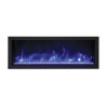 Remii 45" Extra Slim Indoor Only Electric Fireplace with Black Steel Surround - Blue Flame
