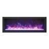 Remii 45" Extra Slim Indoor Only Electric Fireplace with Black Steel Surround - Purple Flame