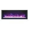 Remii 45" Extra Slim Indoor Only Electric Fireplace with Black Steel Surround - Purple Flame - Remii 45" Extra Slim Indoor Only Electric Fireplace with Black Steel Surround - Purple Flame