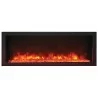 Remii 45" Extra Slim Indoor Only Electric Fireplace with Black Steel Surround - Red Flame - Remii 45" Extra Slim Indoor Only Electric Fireplace with Black Steel Surround - Red Flame