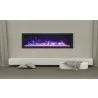Remii 55" Extra Slim Indoor Only Electric Fireplace with Black Steel Surround - Lifestyle 2 - Remii 55" Extra Slim Indoor Only Electric Fireplace with Black Steel Surround - Lifestyle 2