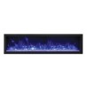 Remii 65" Extra Slim Indoor Only Electric Fireplace with Black Steel Surround - Sample Blue Flame