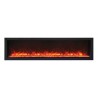 Remii 65" Extra Slim Indoor Only Electric Fireplace with Black Steel Surround - Sample Red Flame