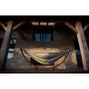 Double Cotton Hammock with Solid Pine Arc Stand - Retro