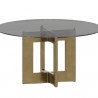 Sunpan Lianne Dining Table Base - Front Angle