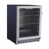 Summerset Grills 24 5.1c Outdoor Rated Fridge With Glass Door and Glass Shelves - Angled - Summerset Grills 24 5.1c Outdoor Rated Fridge With Glass Door and Glass Shelves - Angled