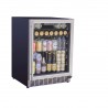 Summerset Grills 24 5.1c Outdoor Rated Fridge With Glass Door and Glass Shelves - Angled and Full