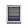 Summerset Grills 24 5.1c Outdoor Rated Fridge With Glass Door and Glass Shelves - Front and Closed