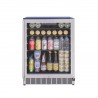 Summerset Grills 24 5.1c Outdoor Rated Fridge With Glass Door and Glass Shelves - Front with Content