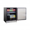 Summerset Grills 24 5.1c Outdoor Rated Fridge - Angled and Open with Contents