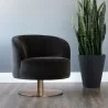 Sunpan Peggy Swivel Lounge Chair Giotto Cabernet / Giotto Shale Grey - Lifestyle - Sunpan Peggy Swivel Lounge Chair Giotto Cabernet / Giotto Shale Grey - Lifestyle
