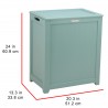 Oceanstar Storage Laundry Hamper - Turquoise - Dimensions