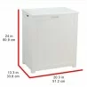 Oceanstar Storage Laundry Hamper - White - Dimensions - Oceanstar Storage Laundry Hamper - White - Dimensions