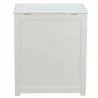 Oceanstar Storage Laundry Hamper - White - Back - Oceanstar Storage Laundry Hamper - White - Back