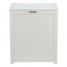 Oceanstar Storage Laundry Hamper - White - Front
