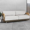 Sunpan Potenza Sofa - Palazzo Cream - Front Side Angle