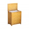 Natural Finished Rectangular Veneer Laundry Wood Hamper with Interior Bag - Opened