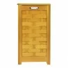 Natural Finished Rectangular Veneer Laundry Wood Hamper with Interior Bag - Side - Natural Finished Rectangular Veneer Laundry Wood Hamper with Interior Bag - Side