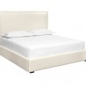 Sunpan Rita Bed King Liv Pearl - Front Side Angle