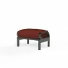 Monterey Ottoman in Canvas Henna w/ Self Welt - Front Side Angle - Monterey Ottoman in Canvas Henna w/ Self Welt - Front Side Angle