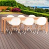 Amazonia Charlotte Deluxe 7 Piece Teak Rectangular Patio Dining Set