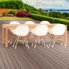 Amazonia Charlotte Deluxe 7 Piece Teak Rectangular Patio Dining Set - Amazonia Charlotte Deluxe 7 Piece Teak Rectangular Patio Dining Set
