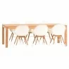 Amazonia Charlotte Deluxe 7 Piece Teak Rectangular Patio Dining Set - White BG - Amazonia Charlotte Deluxe 7 Piece Teak Rectangular Patio Dining Set - White BG