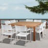 Amazonia Noordam 9 Piece Teak Square Patio Dining Set 