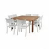 Amazonia Noordam 9 Piece Teak Square Patio Dining Set  - White BG - Amazonia Noordam 9 Piece Teak Square Patio Dining Set  - White BG