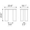 Risan Coffee Table Natural - Dimensions