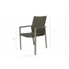 Bellini Home and Garden Ritz Outdoor Dining Chair - Angled View - Dimensions