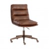 Sunpan Stinson Office Chair Bravo Cognac - Front Side Angle
