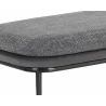 Sunpan Koffi Bench Gun Rey-Chacha Grey Antonio Charcoal - Closeup Top Angle - Sunpan Koffi Bench Gun Rey-Chacha Grey Antonio Charcoal - Closeup Top Angle