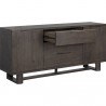 Sunpan Giuletta Sideboard - Dark Brown - Front Side Opened Angle